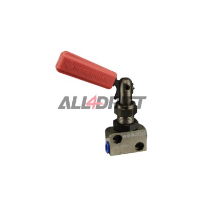 Lever OBP valve for reducing and regulating the braking effect - step