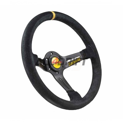 3-spoke sports steering wheel SABELT - 350 mm, offset 65 mm