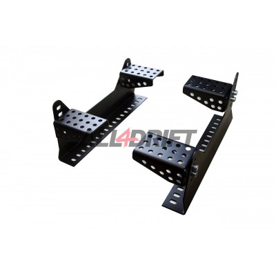Brackets for racing seats with bottom attachment