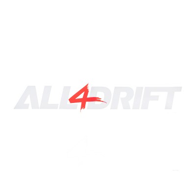 Sticker All4Drift white red S/M/L/XL