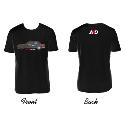 T-shirt black men's motif BMW E30 Viktorin powered by ALL4DRIFT