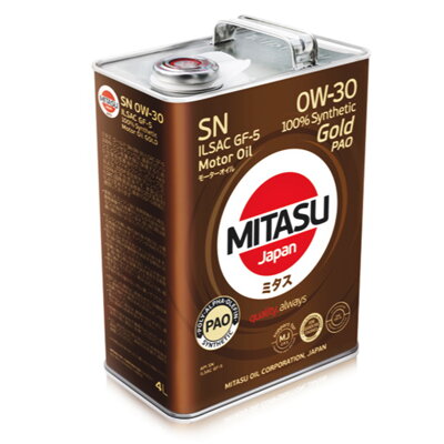 MITASU GOLD PAO SN 0W-30 ILSAC GF-5 plná syntetika 4L
