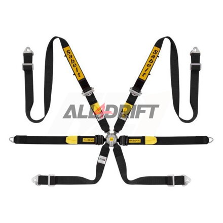 6 point safety racing belt SABELT 2 "for Hans GOLD