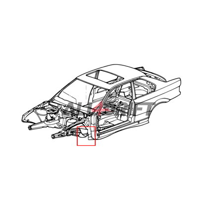 BMW E36 front corners Reinforcement Drift Version (pockets)