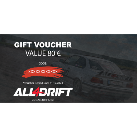 Gift voucher All4Drift - 80 €