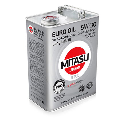 MITASU EURO PAO LL III OIL 5W-30 - EURO DIESEL 6L - 100 % syntetický