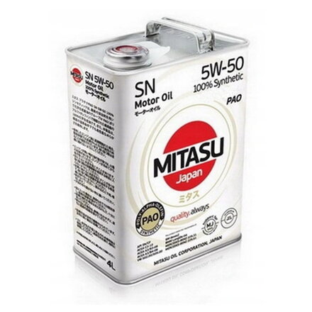 MITASU PLATINUM PAO SN 5W-50 plná syntetika 4L