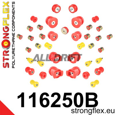 116250B Full suspension polyurethane bush kit - Mercedes W140 (91-98)
