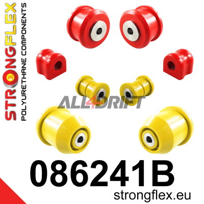 086241B Front suspension and rear beam bush kit - Honda IX (12-17) FK / FG / FA / FD