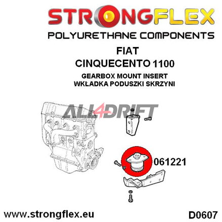 061221A Gearbox mount inserts SPORT - Fiat Cinquecento (91-98)
