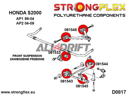 086154A Full suspension bush kit AP2 SPORT - Honda AP2 (04-09)