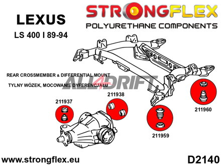211959A Rear subframe - front bush SPORT - Lexus I (89-94) XF10