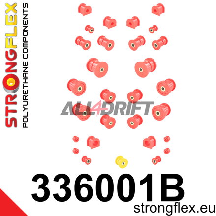 336001B Full suspension polyurethane bush kit - Jeep II (84-01) XJ