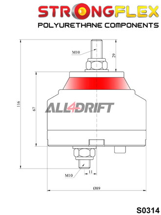 031762B Engine mount BMW E36 E46 E90 Z3 Z4 BMW