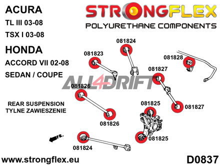081825A Rear hub bush SPORT - Acura III (03-08) UA6 / UA7