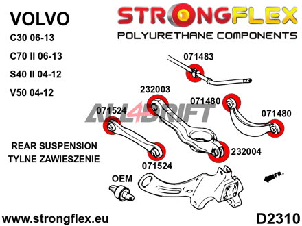 232004B Rear lower arm outer bush - Volvo C30 (06-13)