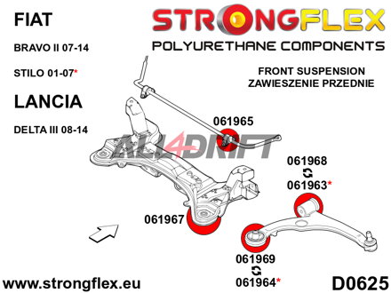 061964A Front arm rear bush SPORT - Fiat Stilo (01-07)