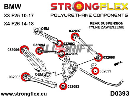 032097A Rear arm inner bush SPORT BMW X3 / X4