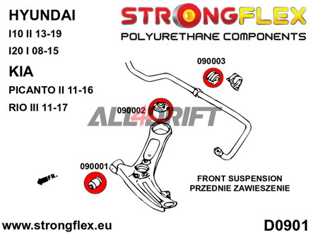096101A Front suspension bush kit SPORT Hyundai / Kia