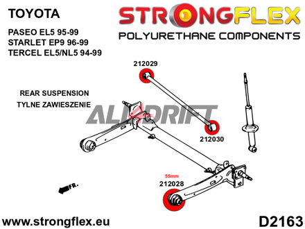 212029A Panhard rod bush - body mount SPORT Toyota Paseo / Starlet / Tercel