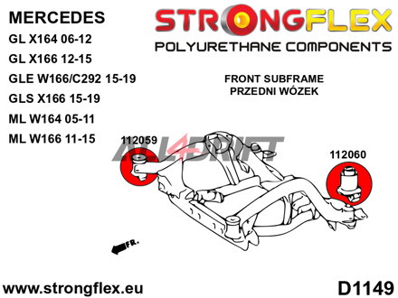 112059A Front subframe – front bush SPORT - Mercedes X166 (12-15)