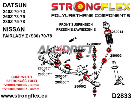 280014B Shock absorber bump stop Datsun / Nissan