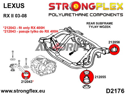 212056A Rear subframe - front bush SPORT - Lexus II (03-09)