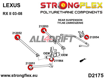 216288B Full suspension bush kit - Lexus II (03-09)
