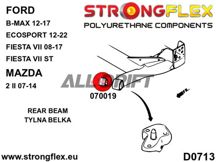 076165A Front suspension and rear beam bush kit SPORT Ford / Mazda
