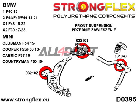 032103B Front arm rear bush BMW / Mini