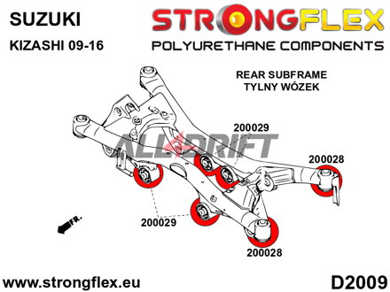 206167A Full suspension polyurethane bush kit SPORT - Suzuki AWD