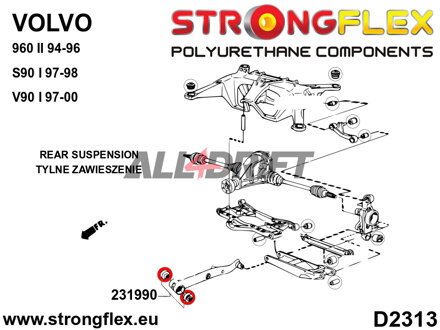 231990A Rear trailing arm bush SPORT - Volvo 760 (multilink)