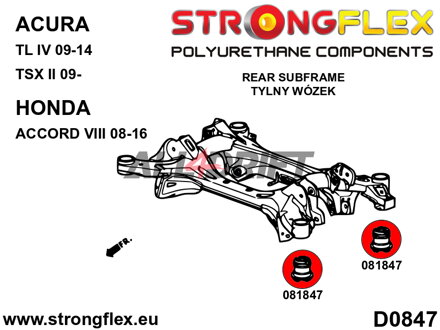 081847A Rear subframe bush SPORT - Honda VIII (08-16)