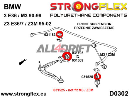 031195B Front lower arm bush BMW