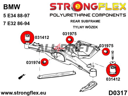 036173A Full suspension bush kit SPORT BMW E32 / E34