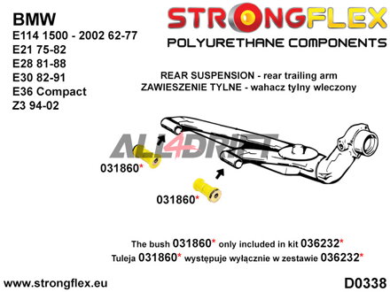 036098A Full suspension polyurethane bush kit SPORT - BMW I (75-82) E21
