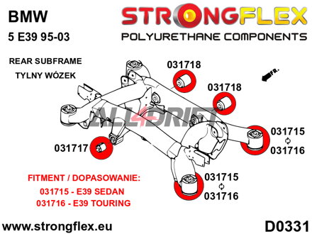 036233A Full suspension bush kit E39 Sedan SPORT BMW
