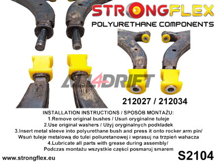 216281B Front suspension bush kit - Toyota Sera (90-95) EXY1