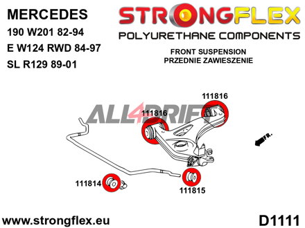 111814A Front anti roll bar inner bush SPORT Chrysler / Mercedes