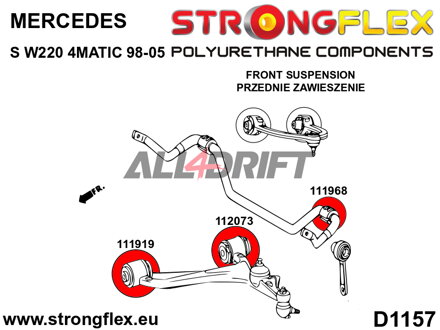 112073A Front lower arm – rear bush SPORT - Mercedes W211 4MATIC