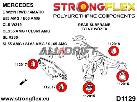 116285A Full suspension polyurethane bush kit RWD SPORT - Mercedes W211 RWD