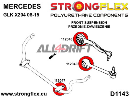 116277A Full suspension polyurethane bush kit SPORT - Mercedes GLK (08-15) X204