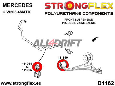111964A Front anti roll bar bush SPORT - Mercedes W209 (02-10)