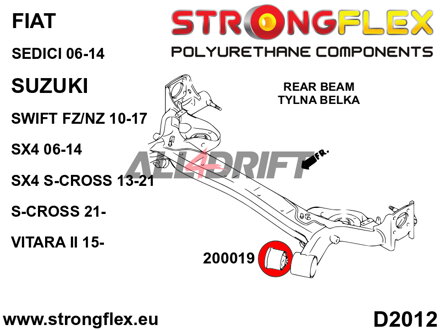 206169A Front suspension and rear subframe bush kit SPORT - Suzuki FZ/NZ (10-17)