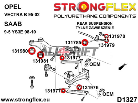 131981B Rear subframe rear bush Opel / Saab
