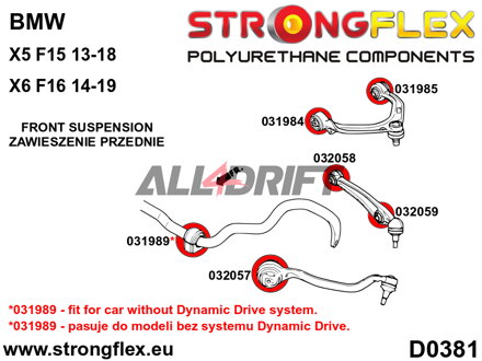 031984A Front upper arm front bush SPORT BMW X5 / X6