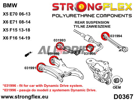 031993A Rear upper arm front bush SPORT BMW X5 / X6