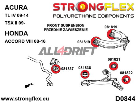 086239B Full suspension bush kit - Honda VIII (08-16)