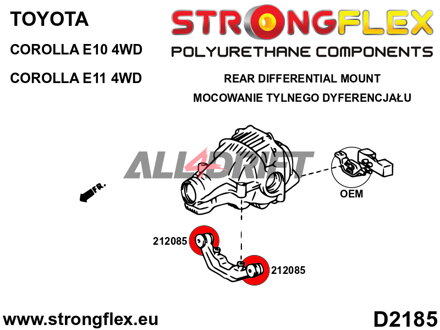 216293B Full suspension bush kit - Toyota E100 4WD