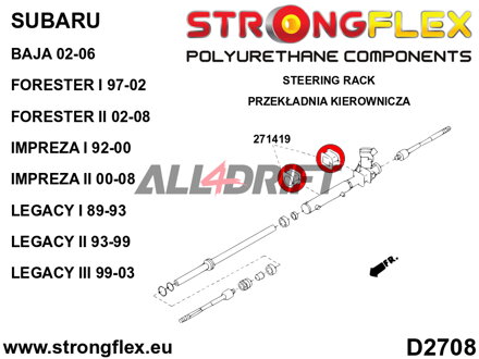 276146B Full suspension bush kit - Subaru II (02-08) SG